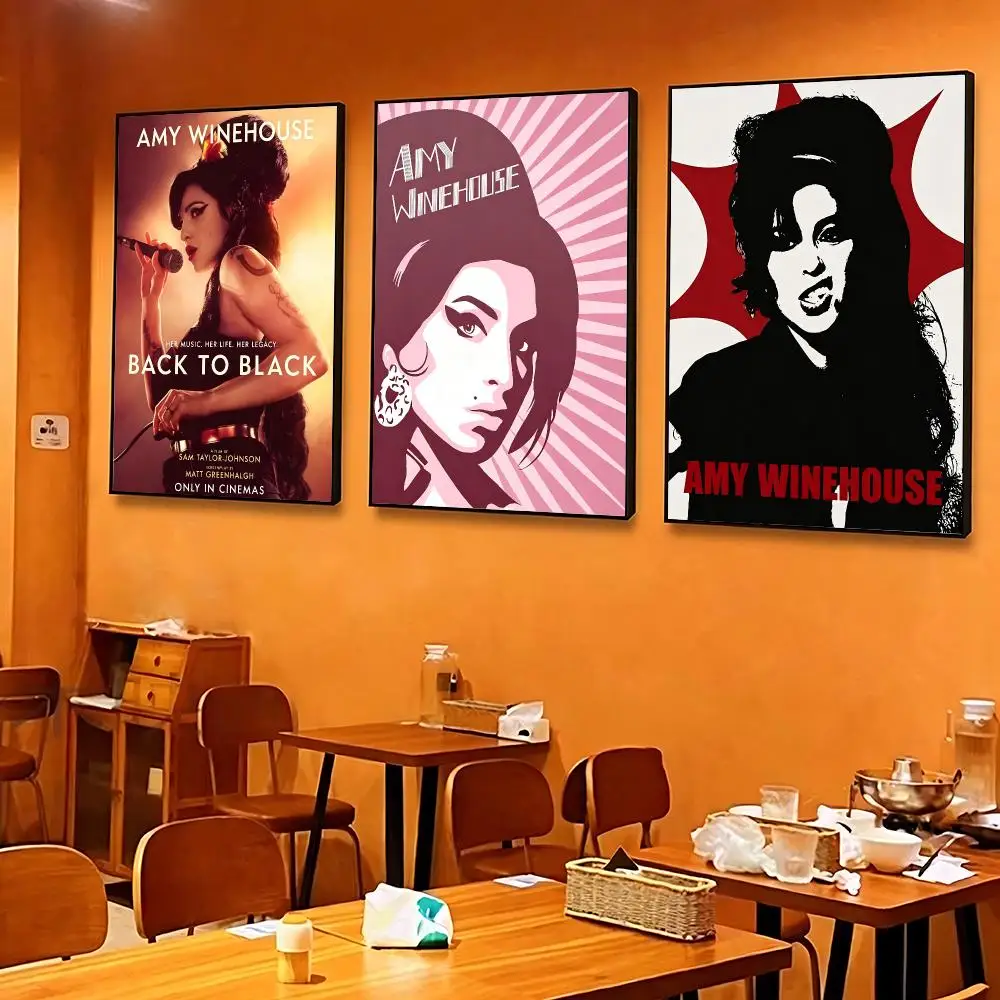 music Amy Winehouse Poster Poster HD Printing Cozy and Warm Style for Home Decor for Bedrooms Cafes Gift Giving