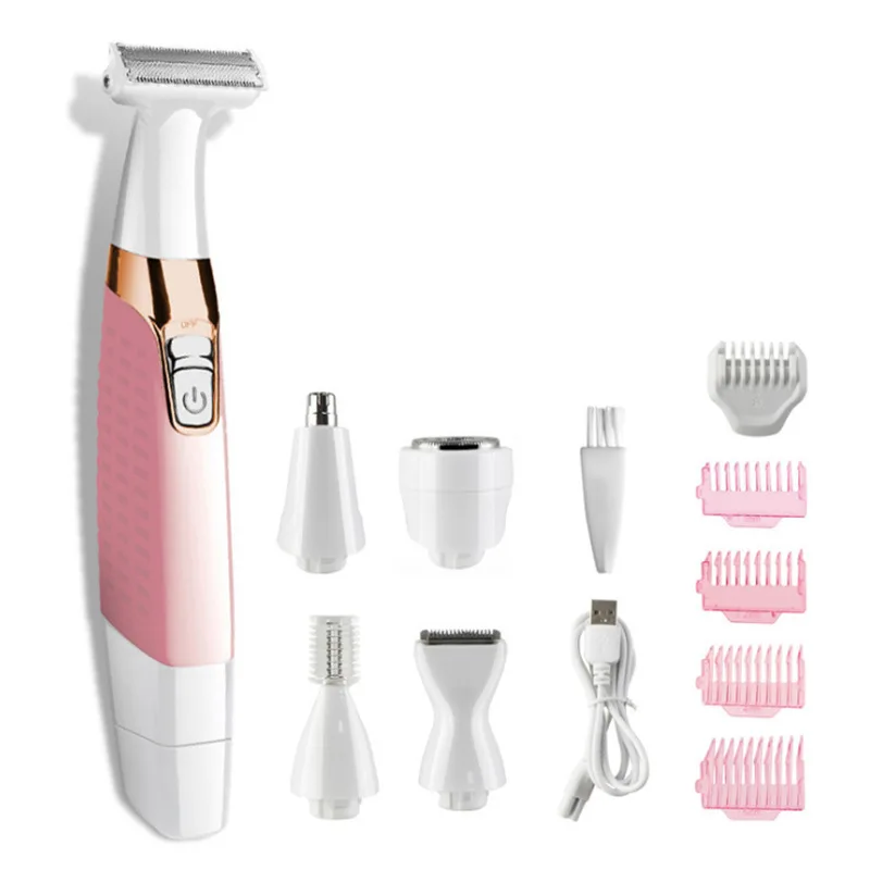 5 in 1 Electric Hair Remover Rechargeable women Shaver Nose Hair Trimmer Eyebrow Shaper Leg Armpit Bikini Trimmer Women Epilator