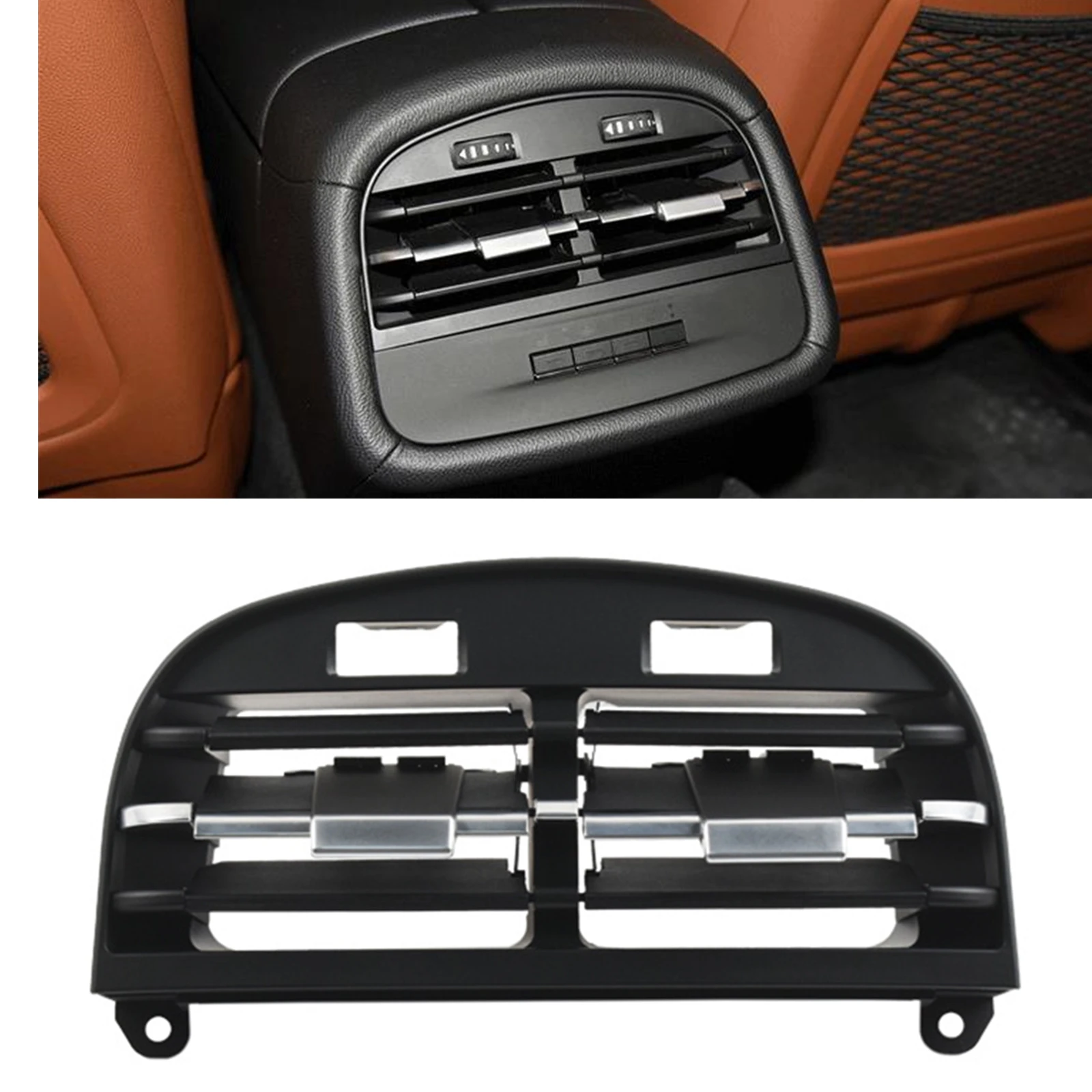 

Rear Center A/C Air Vent Interior Conditioner Outlet Panel Grille Back Fresh Flow Grill For Maserati Ghibli 2014-2020