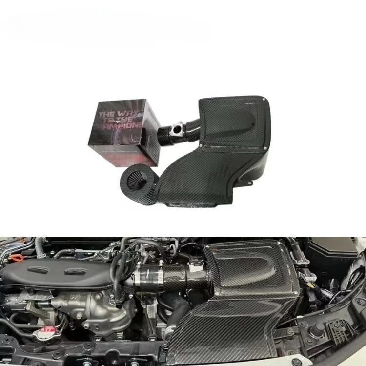 

Carbon Fiber Cold Intake System Kit Air Filter 3k Twill Braided Dry Carbon Intake System Civic 11 1.5T