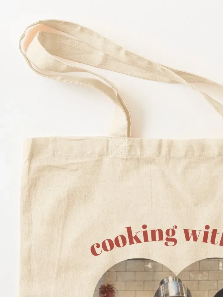 الطبخ مع فلو (القلب) حمل حقيبة اليد حقيبة تسوق محمولة أكياس القماش القماش