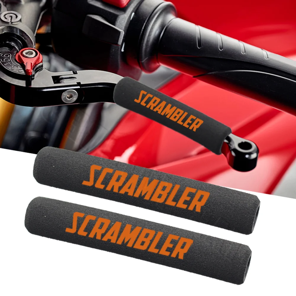 ​For SCRAMBLER  SCRAMBLER  2021 2022 2023 2024 2pc Motorcycle brake handle cover anti slip cotton protective cover