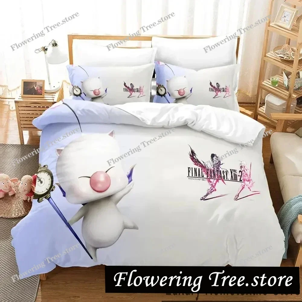 

3D Print Anime Game FINAL FANTASY XIII-2 Bedding Set Boys Girls Twin Queen King Size Duvet Cover Pillowcase Bed boys Adult029