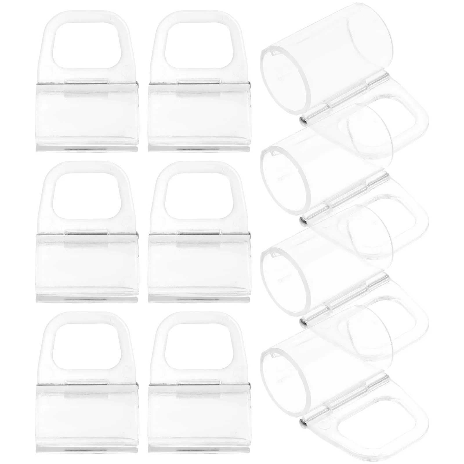 10 Pcs Roller Blind Handle Clip Hooks Curtains for Windows Valance Clips Shade Pulls Clear Abs Cordless down Blinds Shades