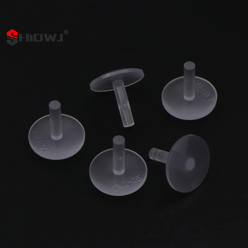 10Pcs 자동차 도어 라이트 가이드 헤드 플라스틱 서리로 덥은 투명 T 자형 장식 캡 자동차 주변 조명 액세서리