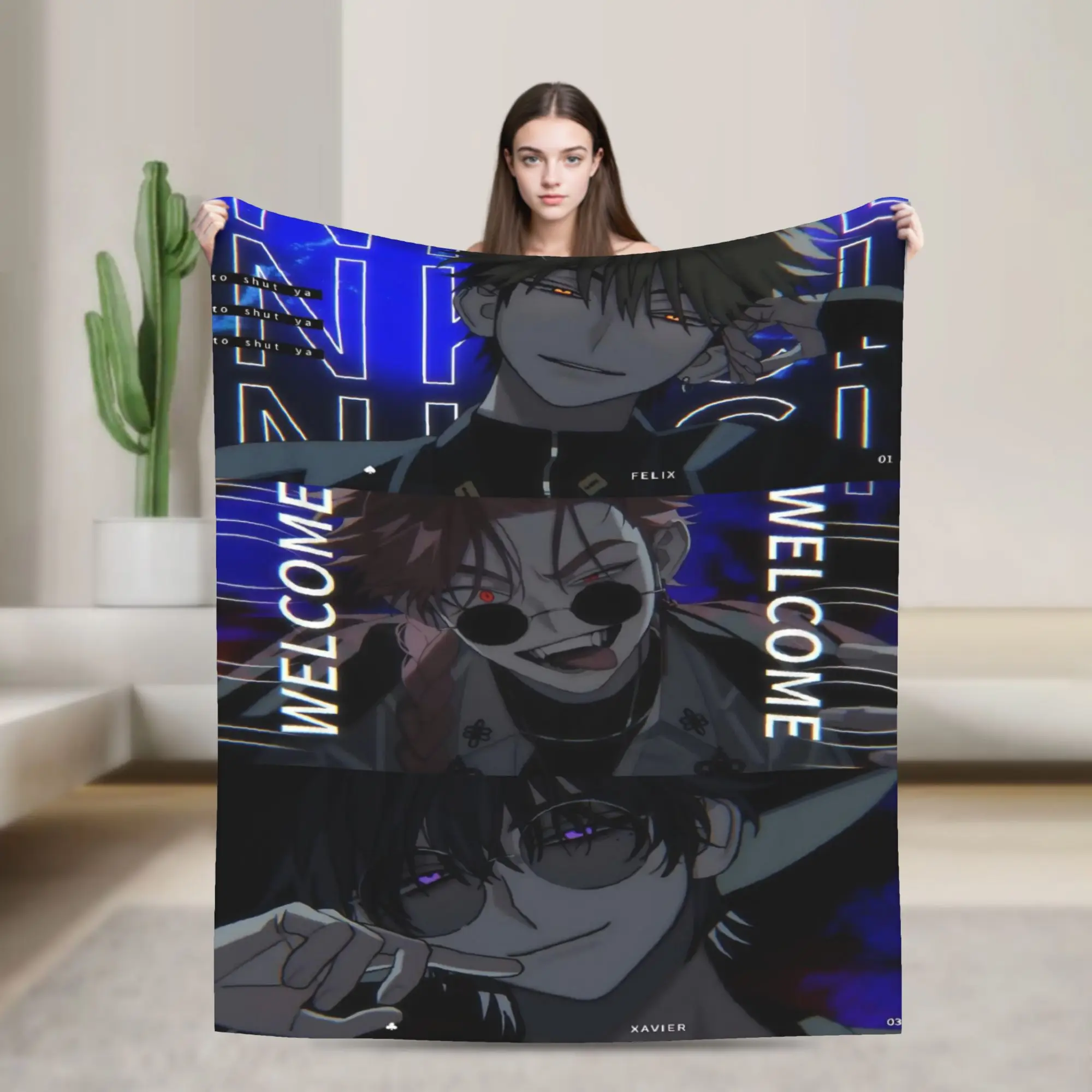 Link Click Printed Blanket For Men Women Ultra Soft  Throw Blankets for Sofa 50x60 Inches Multi-size