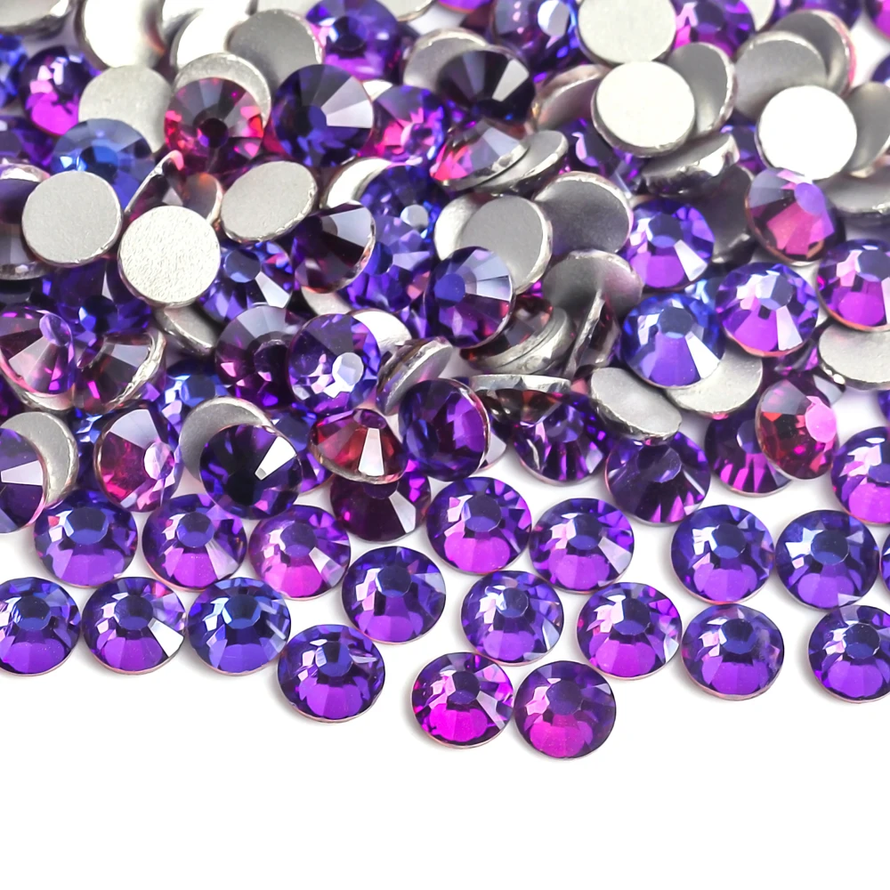 

New Purple Velvet Crystal Loose стразы Non Hot Fix Rhinestones Glass Strass Non Hotfix Rhinestone DIY Nails Decorations