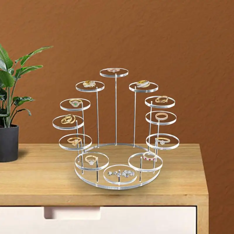 Acrylic Display Stand Cupcake Shelf Multi-layer Round Cake Dessert Jewelry Ring Display Stand Rack Decorative Shelves