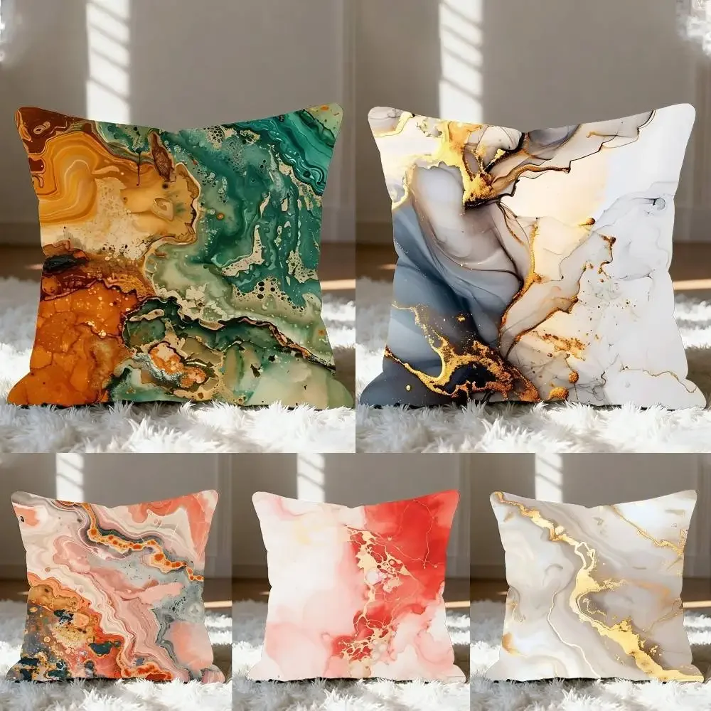 Abstract Marble Pattern Pillow Case Throw Pillow Cover Nordic Style Cushion Covers Home Living Room Sofa Couch Seat Decor