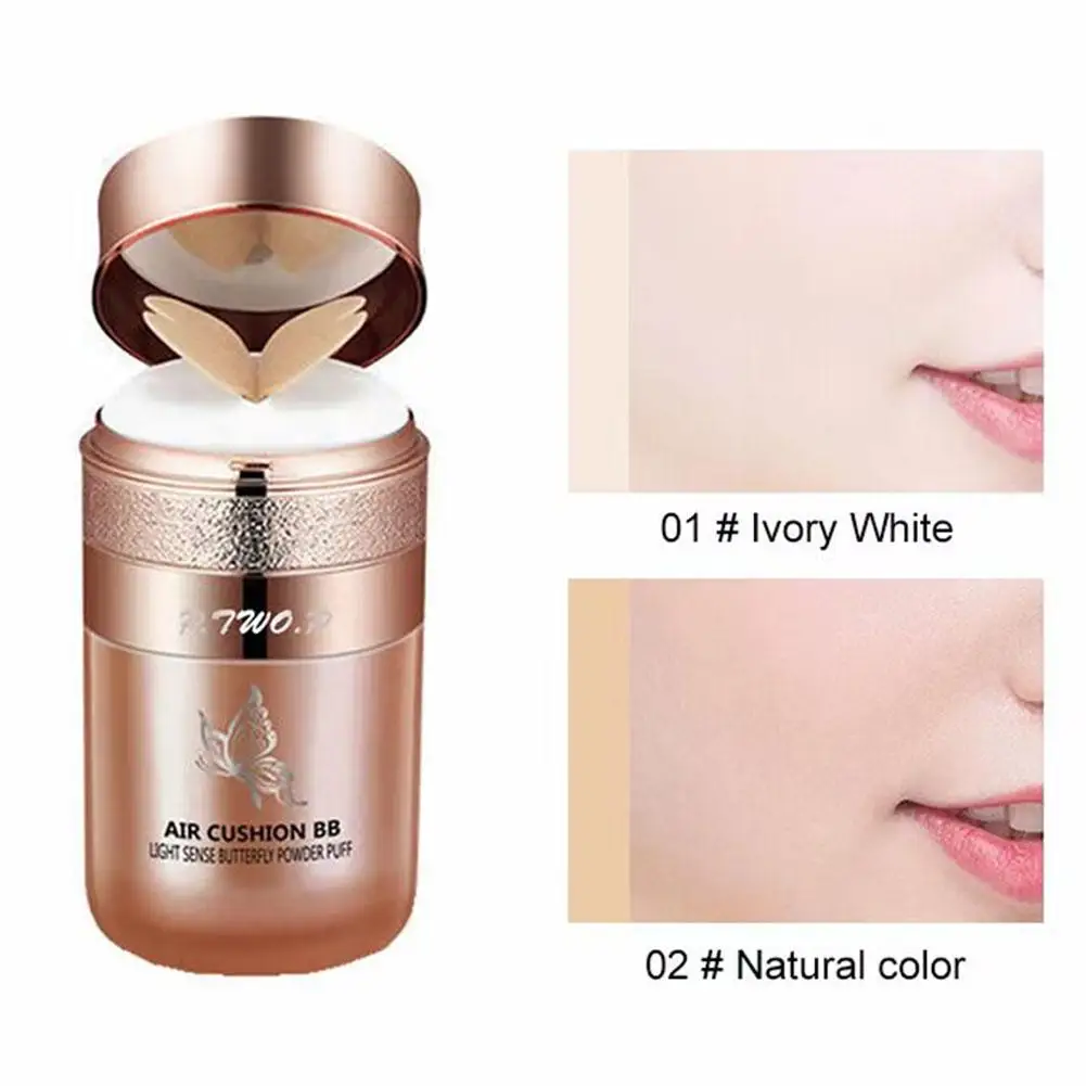 30g Butterfly Puff Air Cushion BB CC Cream Isolation Natural Face Oil Concealer Breathable Control Moisturizing Base Makeup Z6S4