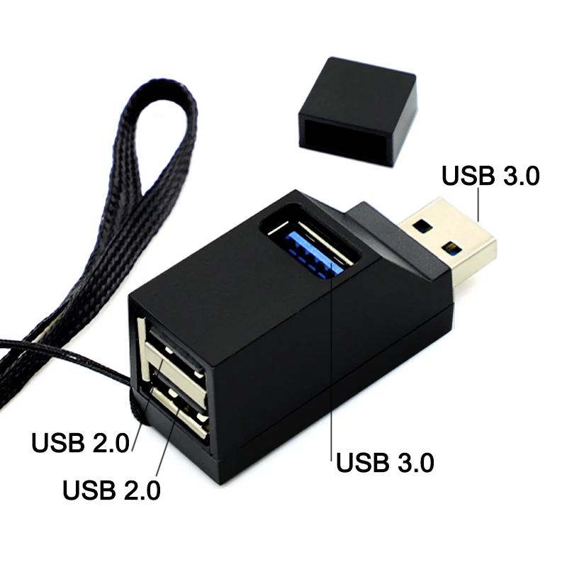 

USB 3.0 Extender Car Splitter Multi Port USB Hubs 2.0 Laptop Office Multi Function Reading Usb Disk Charging Adapter Black/White