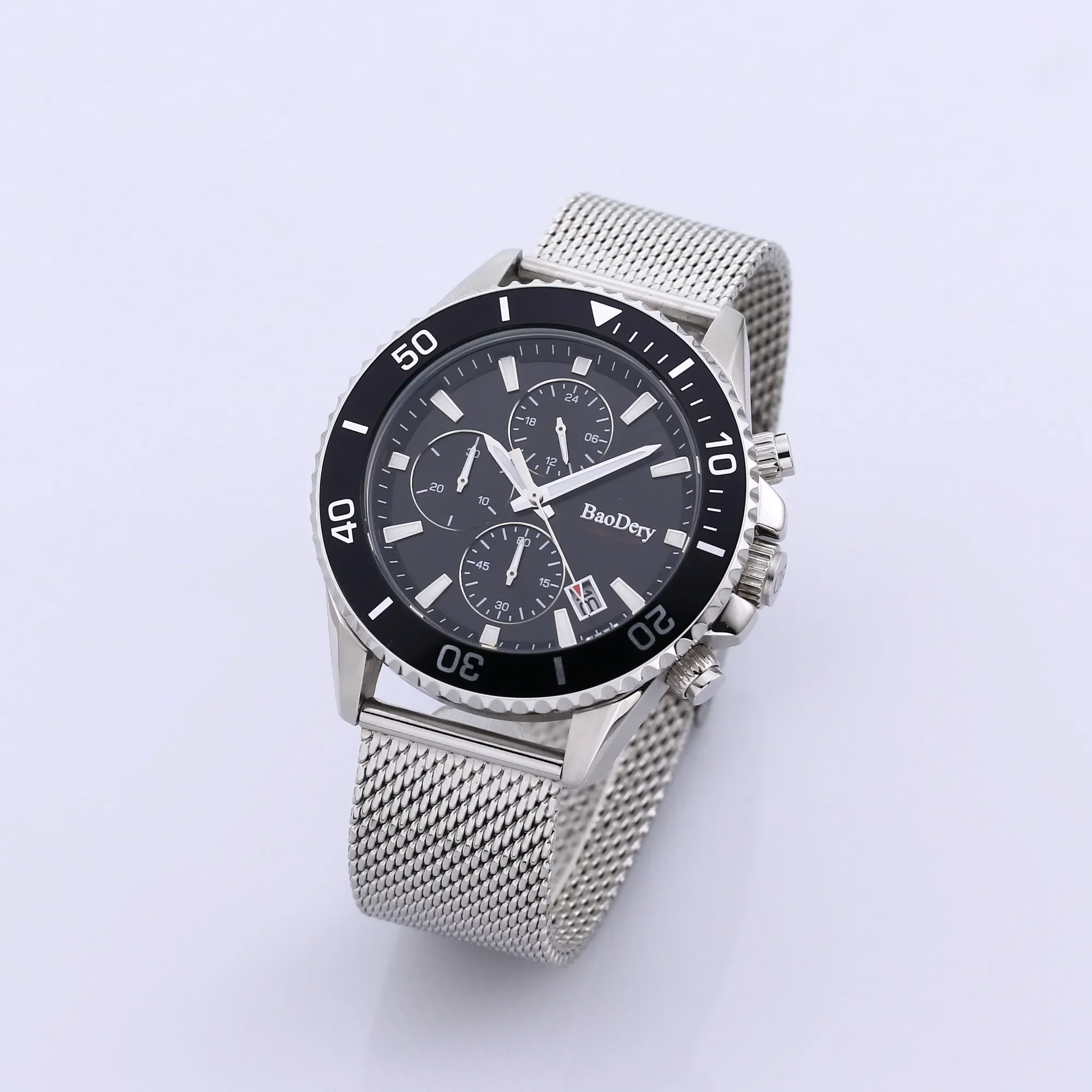 baodery watches for men quartz watches Stainless Steel Sapphire Glass Case Waterproof Watch mens watch