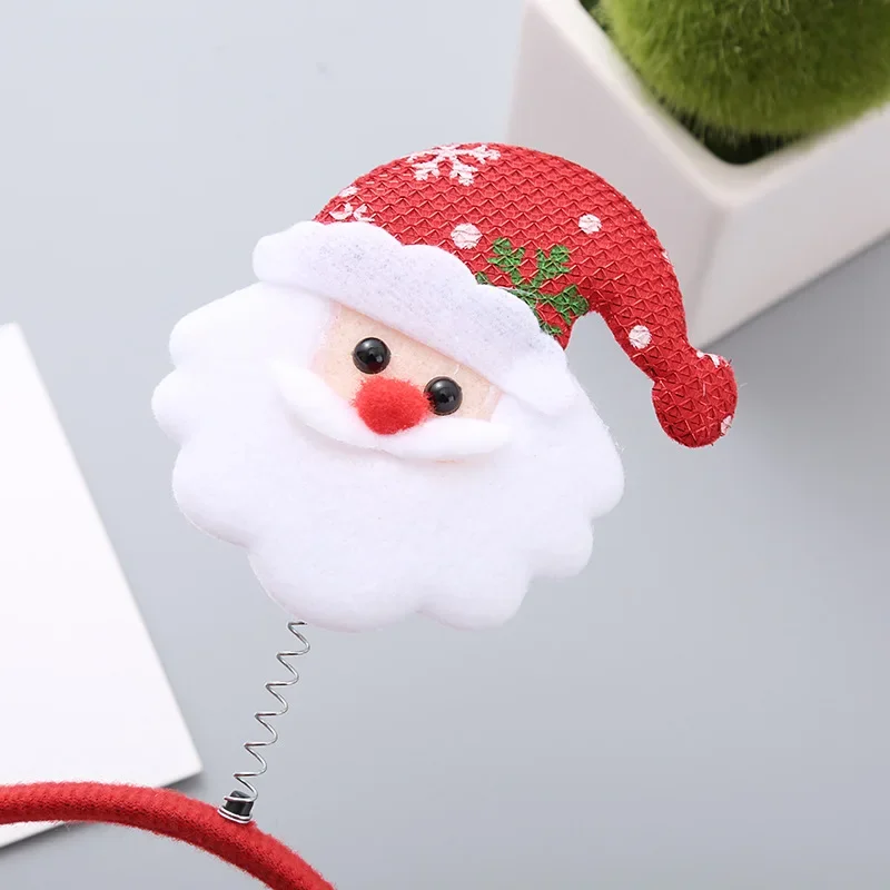 Aro decorativo para el pelo con lentejuelas y copos de nieve blancos para niños, diademas navideñas, accesorios para el cabello y accesorios para el cabello, regalos