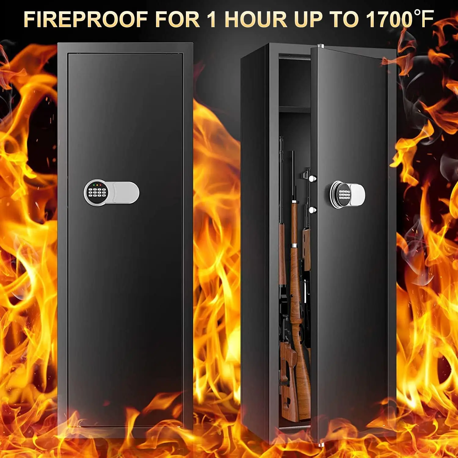 7-8 Fireproof Gun Safe,Anti-Theft Gun Safes for Home Rifle and Pistols,Gun Cabinet,Gun Safes & Cabinets,Rifle Safe