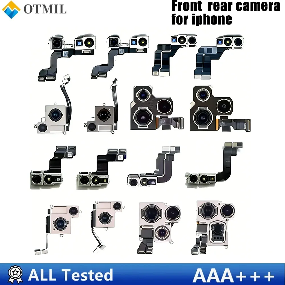 Rear/Front Camera Flex Cable for iPhone 14 15 Plus Pro promax Front Facing Camera Back Rear Camera Cam Module for 14 15 Pro Max