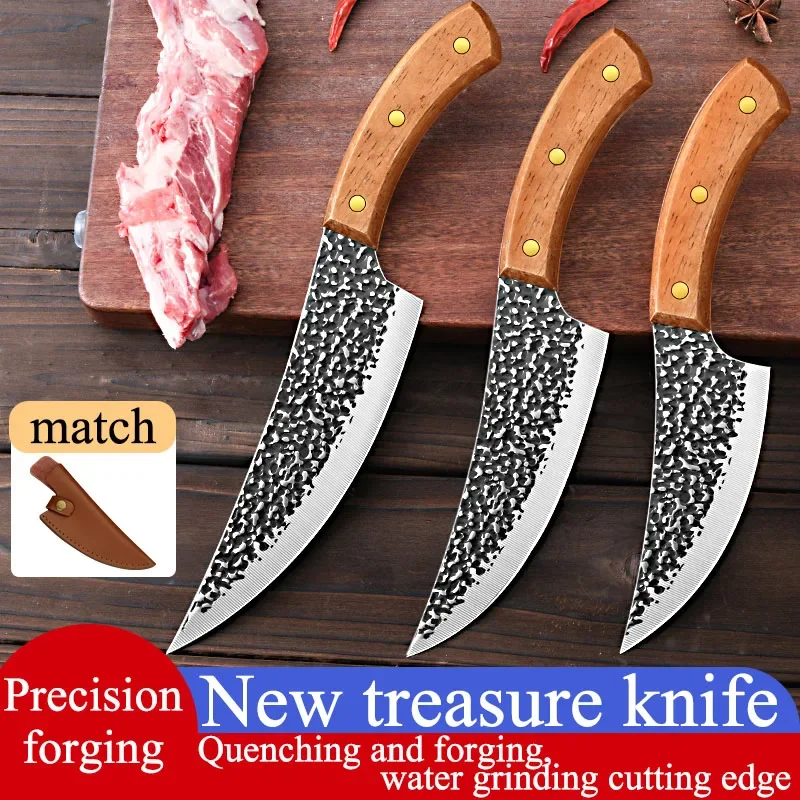New precision forged boning knife, stainless steel multi-functional sharp kitchen knife for meat and fish killing, kitchen tools