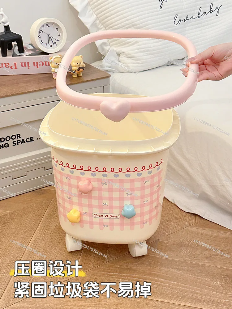 2026 New Trash Can with Pulley, Large Capacity in Household Living Room and Bedroom