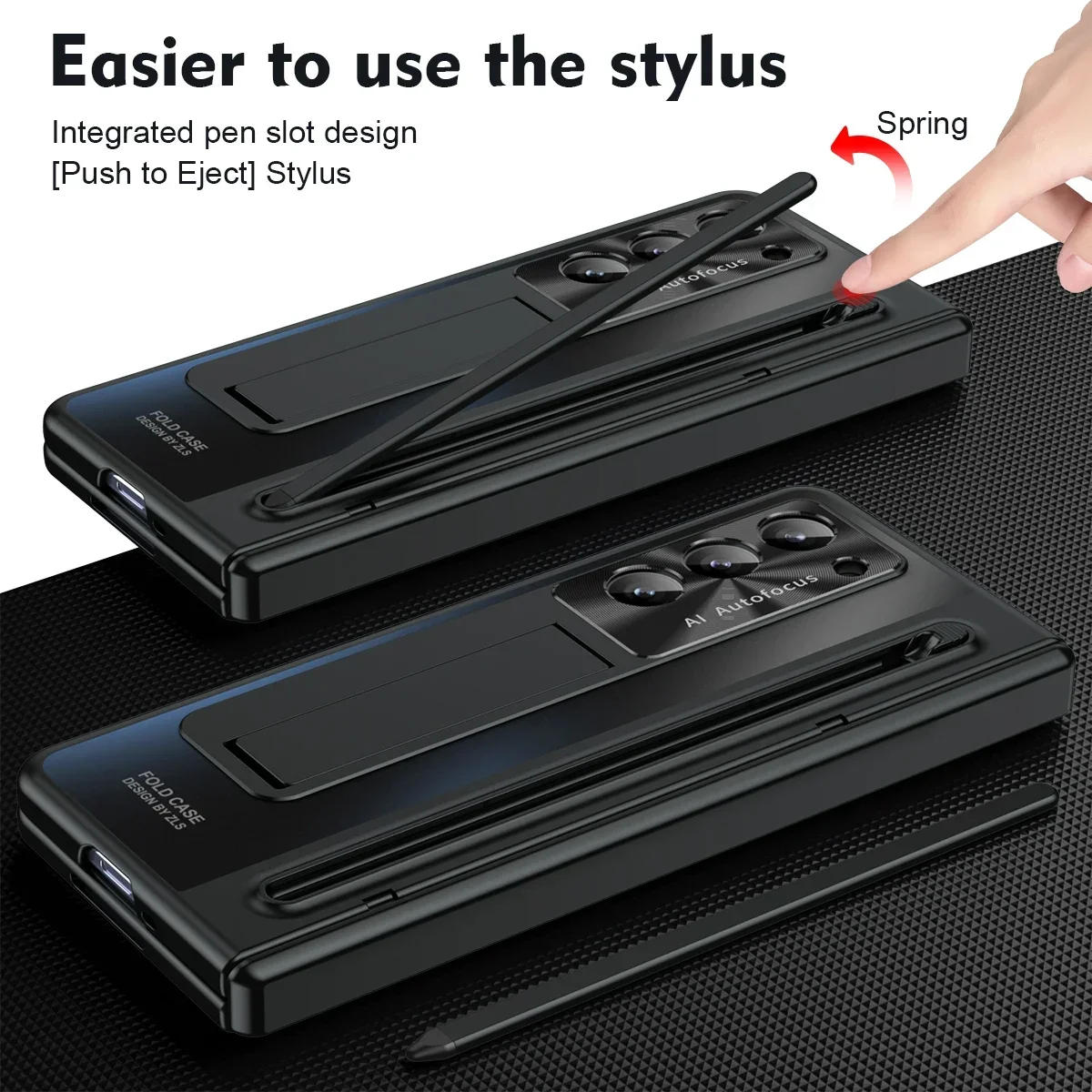 

With Original S Pen Holder For Samsung Galaxy Z Fold 6 5 4 Case Hinge Magnetic Armor Shockproof 360° Full Screen Protector Cover