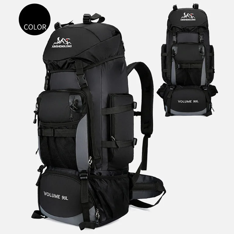 Imagem -06 - Caminhadas Camping Mochila Mulheres Homens Grande Capacidade Outdoor Impermeável Mochilas Viagem Bagagem Bag 90l