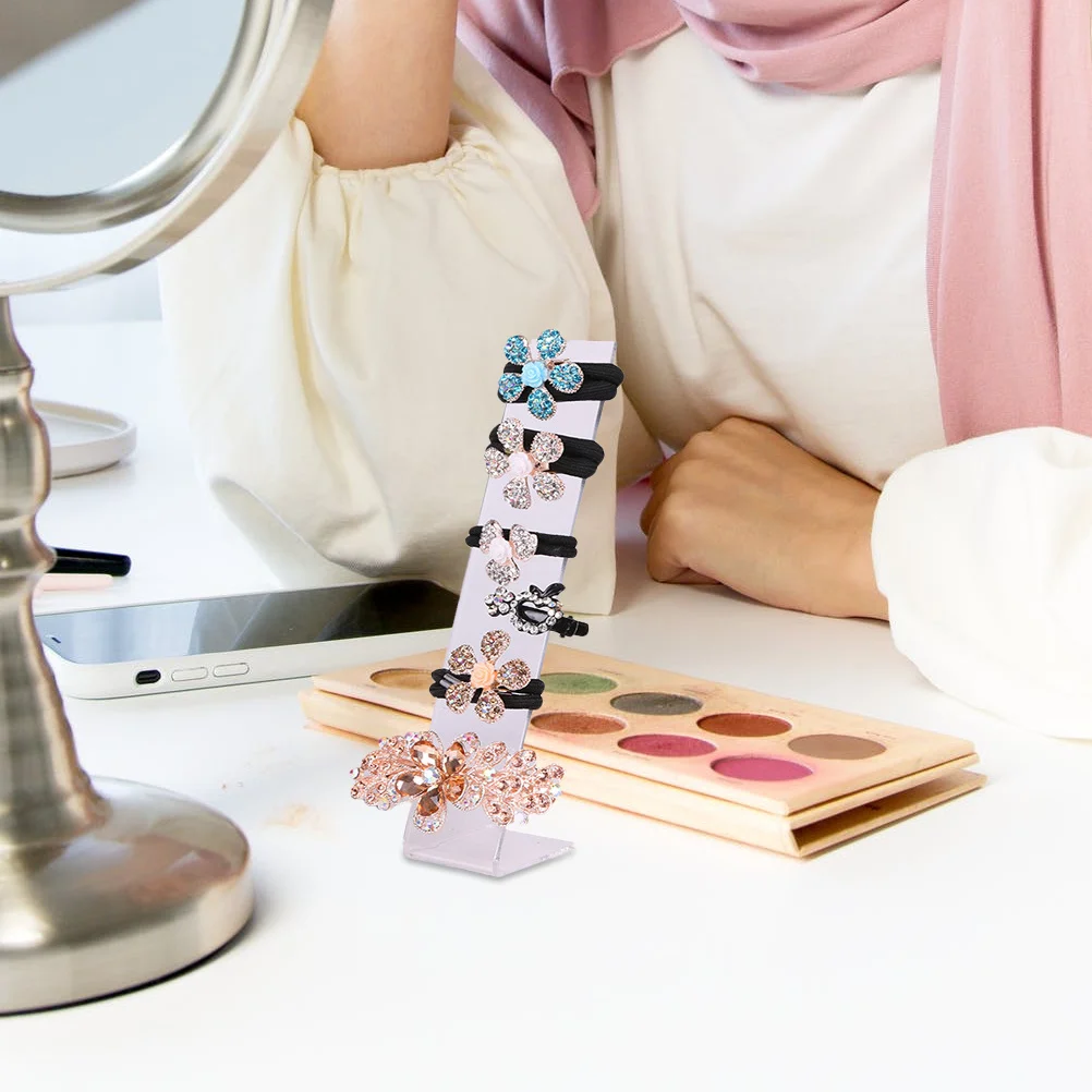 

8pcs Acrylic Hair Clip Display Stand Holder For Hairpins Jewelry Accessories Storage Rack Organizing Tool For Girls Room Decor