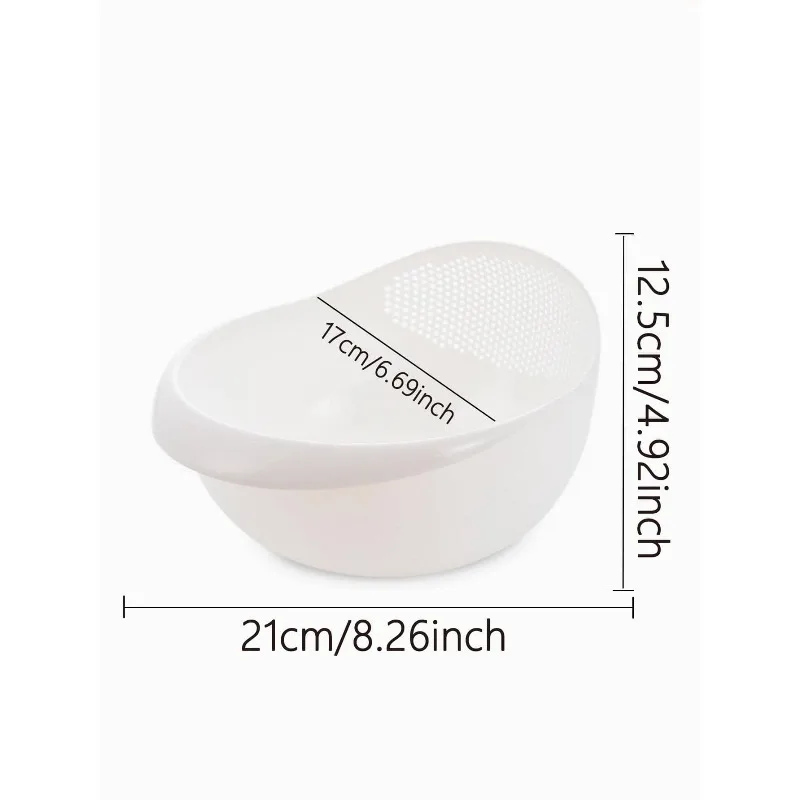 1pcs Colander Rice Bowl Drain Basket Fruit Bowl Washing Drain Basket with Handle Washing Basket Home Kitchen Organizer