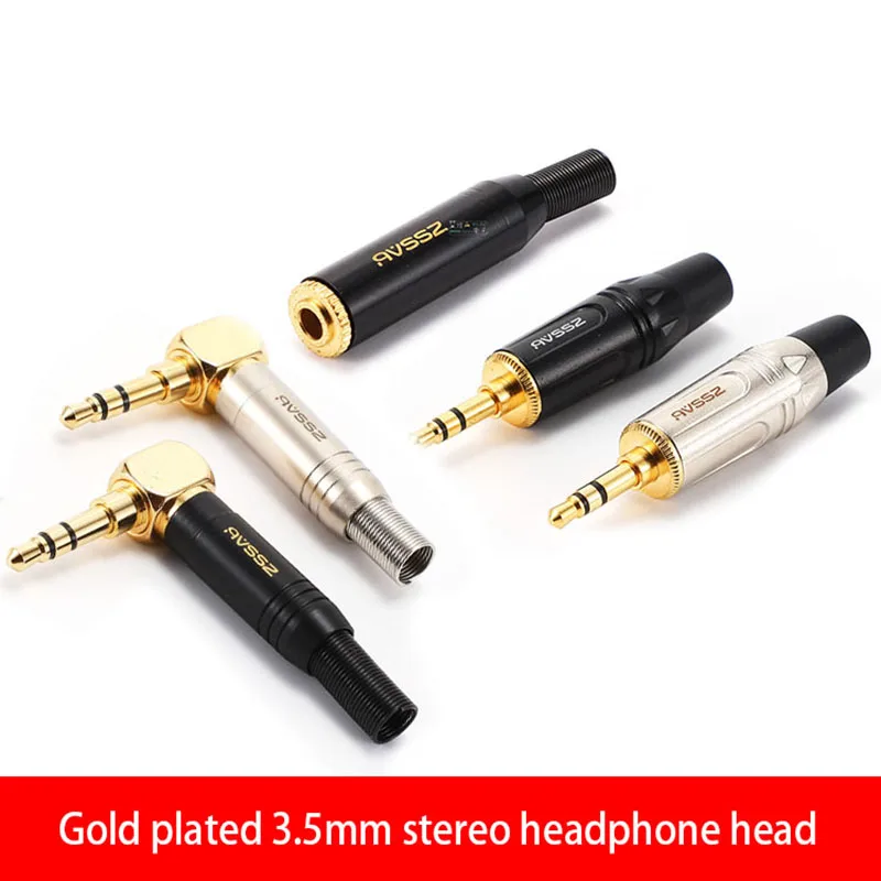 S3.5-BG 3.5mm Male /Female Headphone Plug Connector Audio Amplifier Adapter  Notebook Mobile Phone Stereo Welding fever DIY Plug