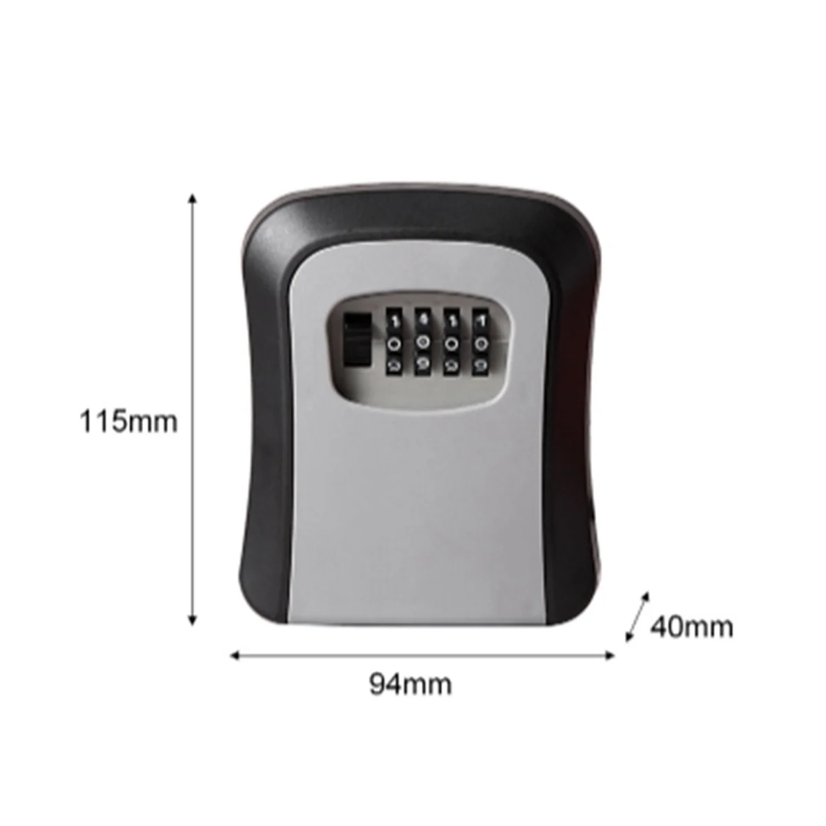 Wall Mount Key Lock Box 4 Digit Password Code Security Lock Office Key Safe Secret Storage Box Organizer