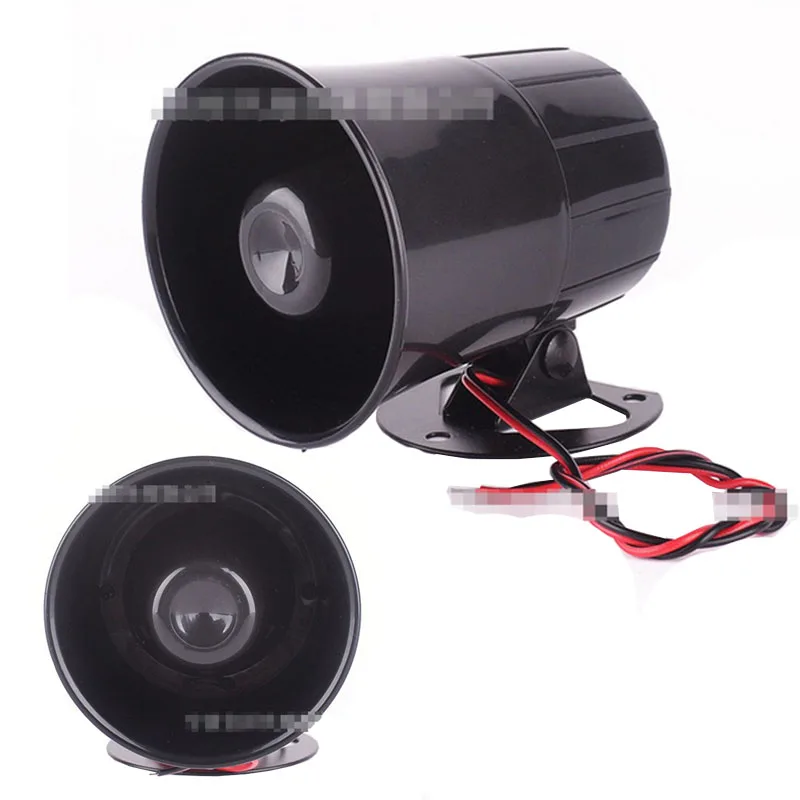 6 Tone Loud Security Alarm Car Van Truck  Siren Horn 12V with 150cm cable cigarette power plug