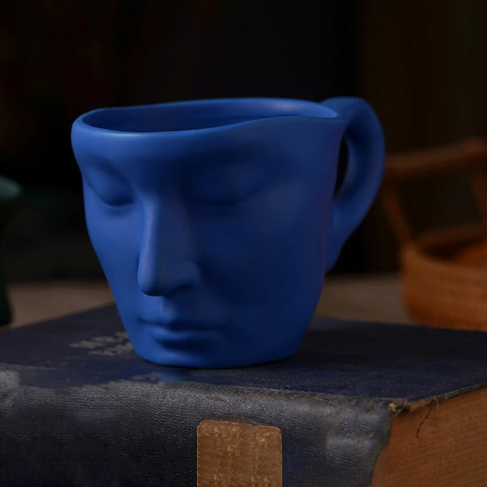 

Ceramic Tea Cup and Saucer Set 260ml Kissing Mugs Creative Portrait Design High Temperature Firing Safe Stable Home Office Gift