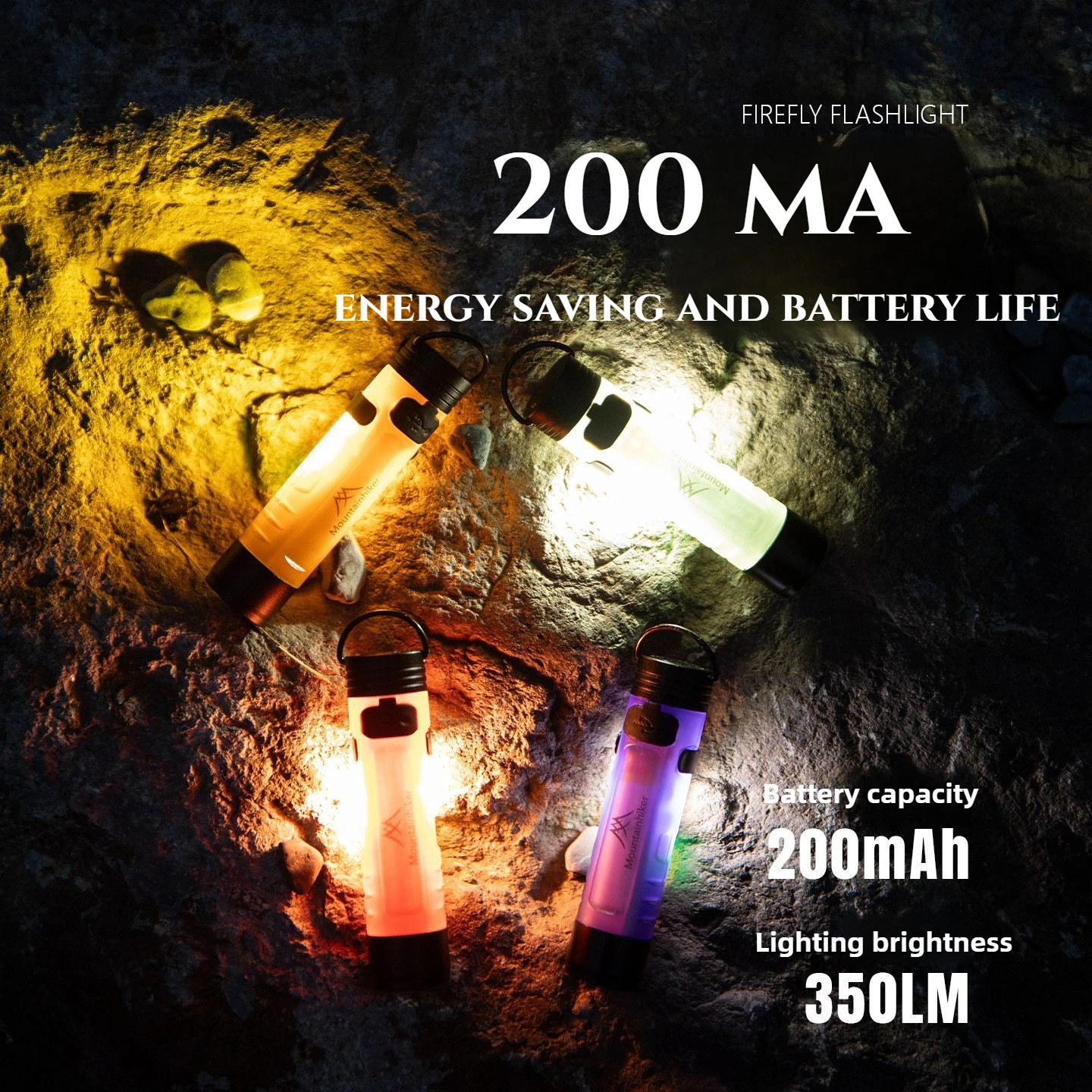 MOUNTAINHIKER Taschen-Mini-Taschenlampe, Outdoor-LED-Taschenlampe mit Schlüsselclip, lange Lebensdauer, USB wiederaufladbar, für Notfälle, Wandern, Camping
