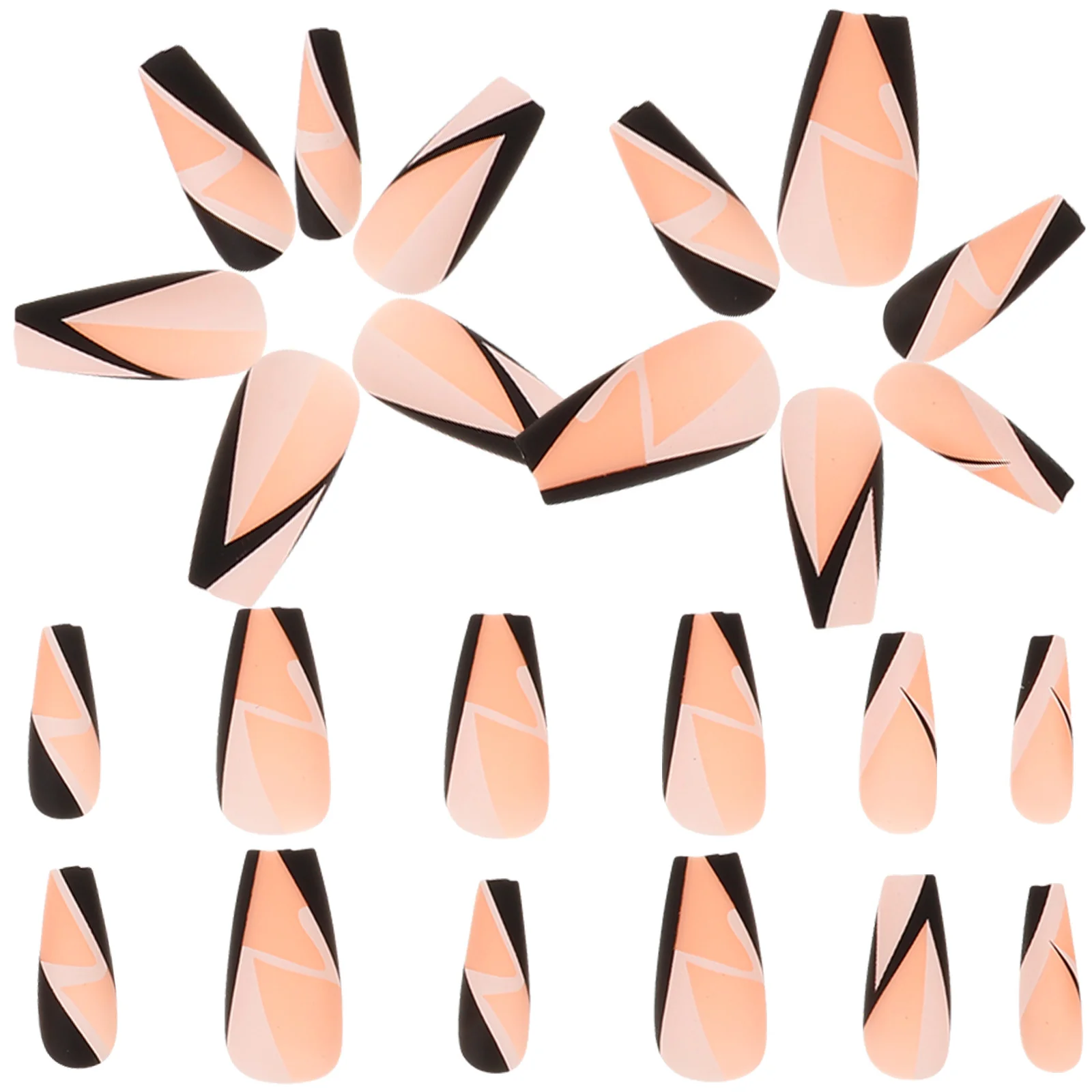 

24Pcs Press on Nail Fake Nails Full Cover Easy Apply False Nails Set for Women DIY Manicure False Nail Women Nails,