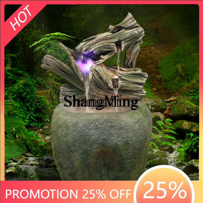 

CL balcony garden layout outdoor courtyard flowing water fish pond decorative water landscape ornament