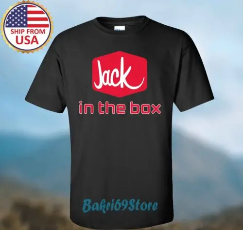 Jack in The Box Men's Black T-shirt Size S-3XL