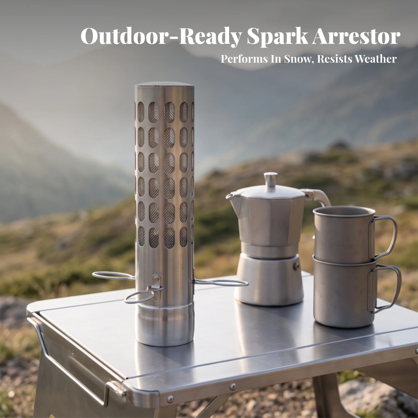 Ember-Arrestor Arrestor with Perforated Guard Long-Lasting Chimney Ember-Arrestor Arrestor Hardware Vented Portable for Campers