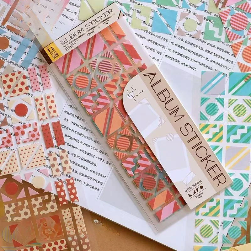 

2025 Colorful Photo Corner Sticker Note Marker Planner Stickers Gift Seal Sticker Journaling Stationery Notebook Accessorries