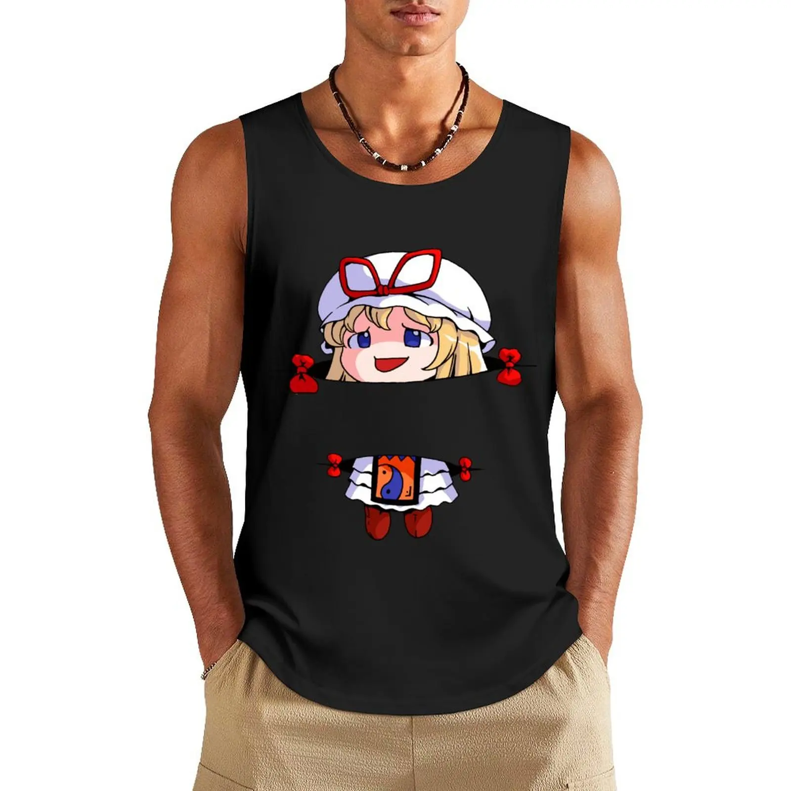 

Yukkuri Yukari ~ Touhou Meme Tank Top Sleeveless men male top
