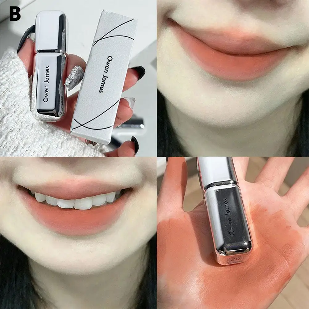 Samt Matte Lip Schlamm Flüssigen Lippenstift Wasserdicht Nude Lip Gloss Anhaltende Lange Glasur Rot Pfirsich Lip Tint Nicht-stick kosmetik Li F2H7