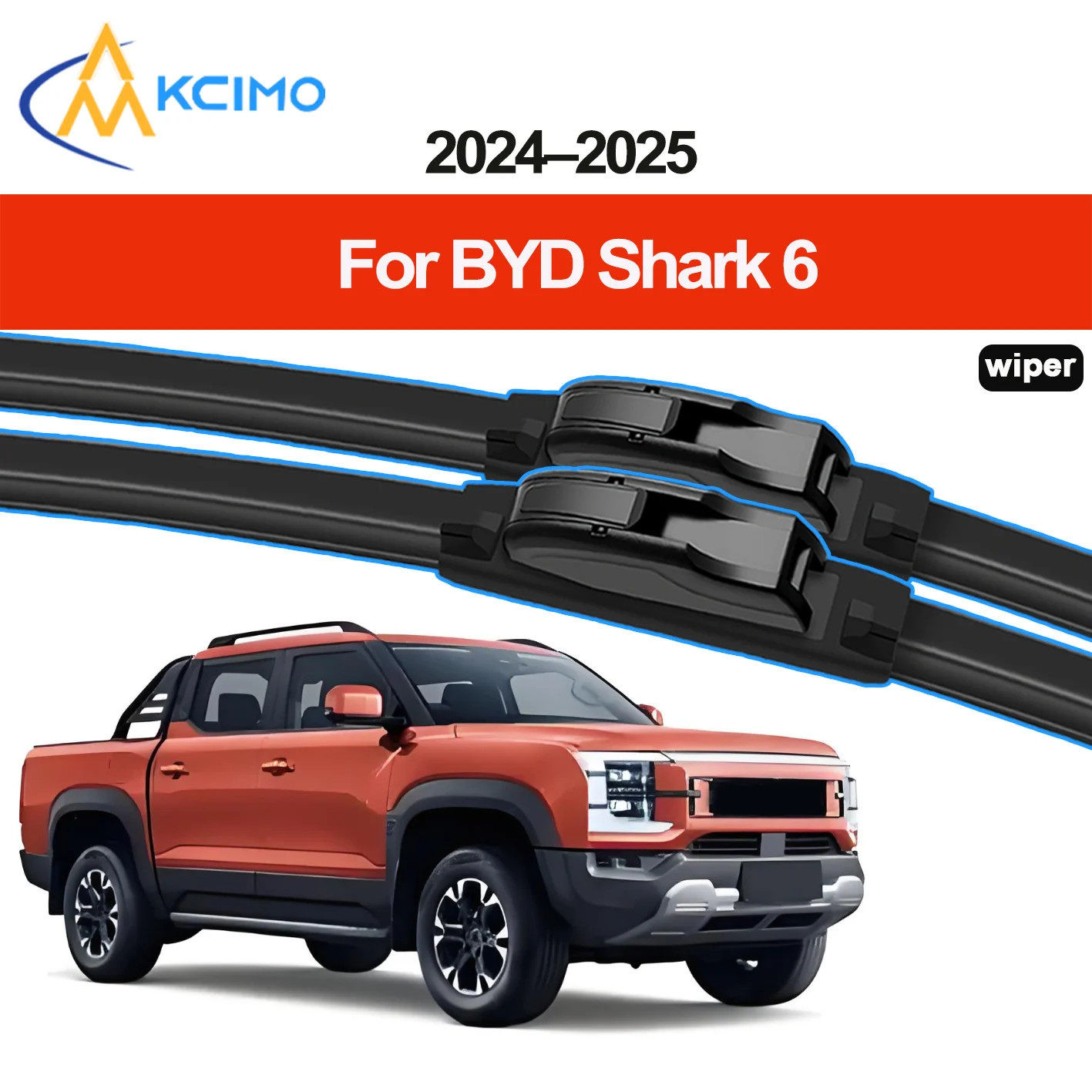 

KCIMO 2PCS New Front Windshield Wiper Blade for BYD Shark 6 2024-2025 Front Windshield Auto Wipers Blade Accessories 2025 2024