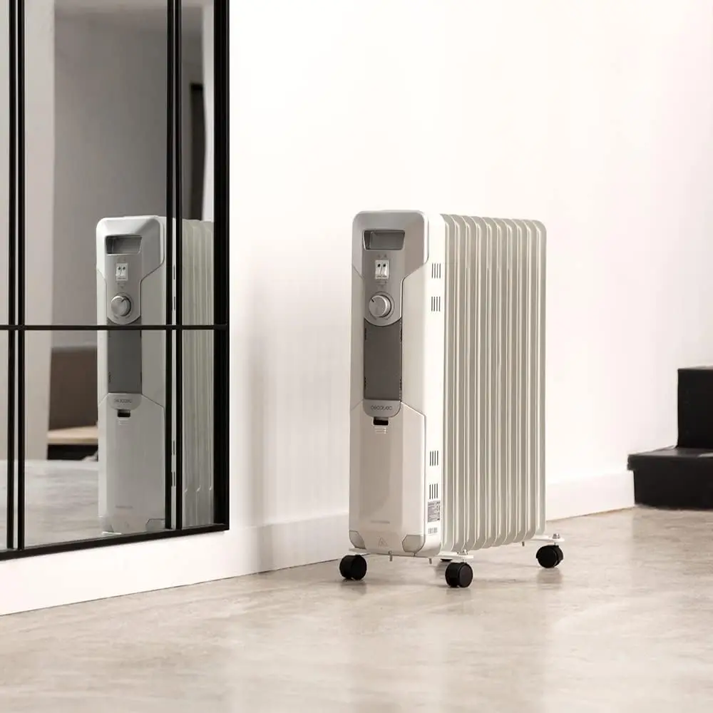 Radiador Eléctrico de Aceite ReadyWarm 11000 Space. 11 Módulos, Bajo Consumo, 2500 W, 3 Niveles, Recogibles, Sistema d