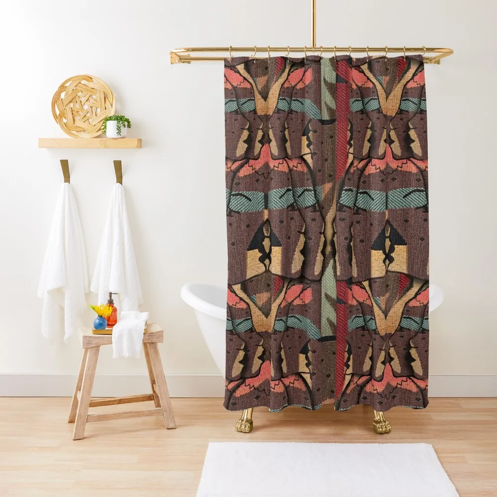 

African Repeat Tapestry. Shower Curtain For Bathroom Shower Waterproof Fabric Shower Anime Bathroom Curtain
