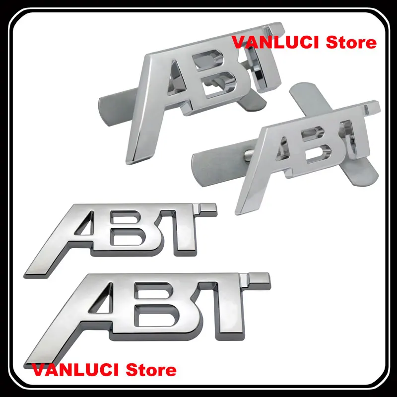 كبيرة صغيرة الحجم ثلاثية الأبعاد سيارة معدنية ملصق ABT الرياضة شعار الجسم شارة لأودي A1 A2 A3 A4 A6 A7 S3 S4 S6 Q3 Q2 Q4 Q5