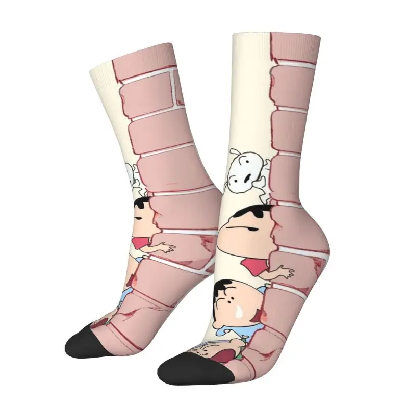 Crayones personalizados Shin-chans Calcetines lindos de vestir de anime Calcetines cálidos de moda novedosos para hombres y mujeres