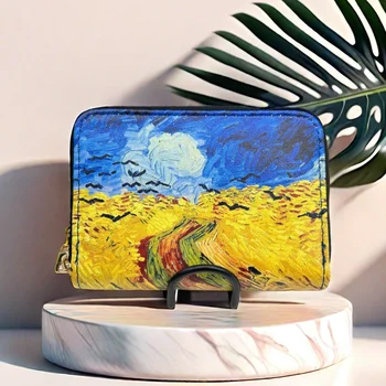 शानदार सेल! वैन गॉग आर्ट कार्ड होल्डर वॉलेट - प्रीमियम वेगन लेदर, मल्टी-फंक्शन ज़िपर डिज़ाइन, महिलाओं और पुरुषों के लिए बिल्कुल सही, गिफ्ट 10 best sales पुरुषों का कार्ड धारक - №7