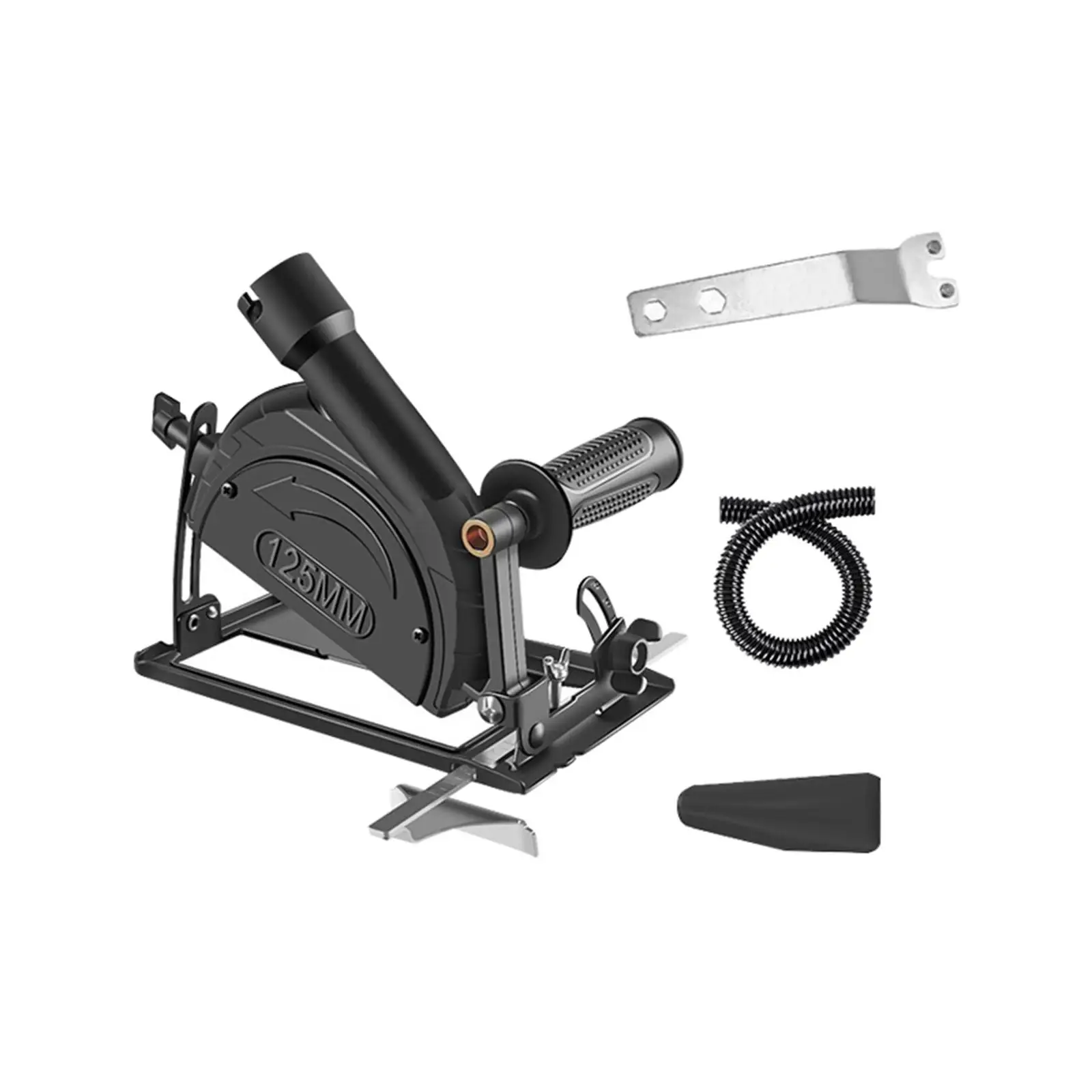 Angle Grinder DIY Stand Holder Support Bracket Iron Base for 100 125 Machine Adjustable Cutting Depth 0 40mm Dustproof Bag