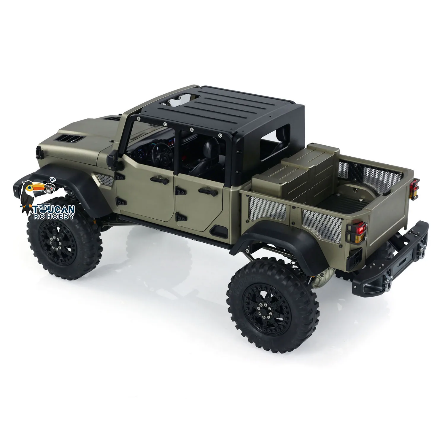 4WD TWOLF 1/10 RC Crawler RTR TW-715 Metal Climbing Car Truck Off-road Vehicle with Sounds Lights Winch Smoking RC Toy THZH1878