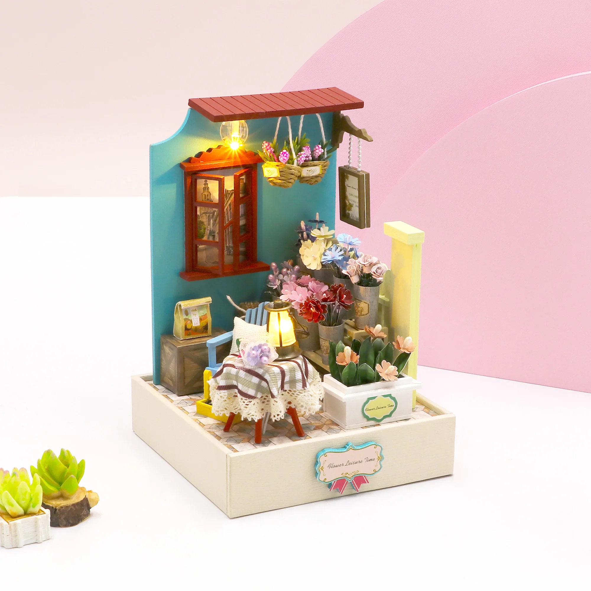 

CUTEBEE Kids Wooden Miniature Dollhouses Puzzle Kit Gift Toys Roombox Doll House Furniture Box Toy For Children Birthday