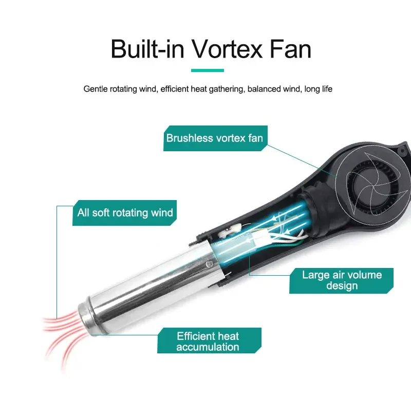 QUICK 858D+ Hot Air Desoldering Station LCD Digital Display Rework Station Hot Air Gun For Chip PCB SMD Repair Tools
