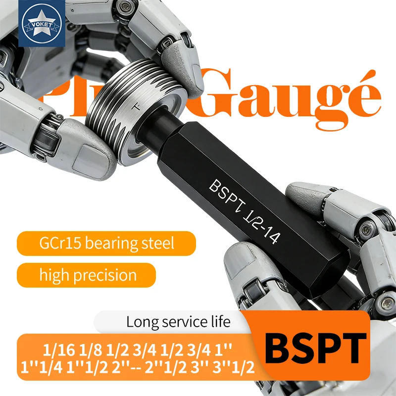 

1PCS Taper Pipe Thread Plug Gauge Measure Tool BSPT 1/16 1/8 1/2 3/4 1/2 3/4 1''-- 1''1/4 1''1/2 2''-- 2''1/2 3'' 3''1/2