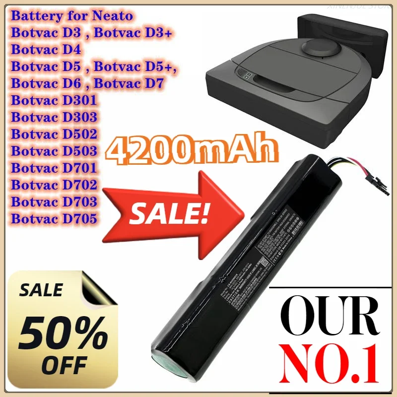

For Neato Genuine Connected 945-0225 205-0011D3 D3+ D4 D5 D5+ D6 D7 D301 D303 D502 D503 D701 D702 D703 D705 CS Battery