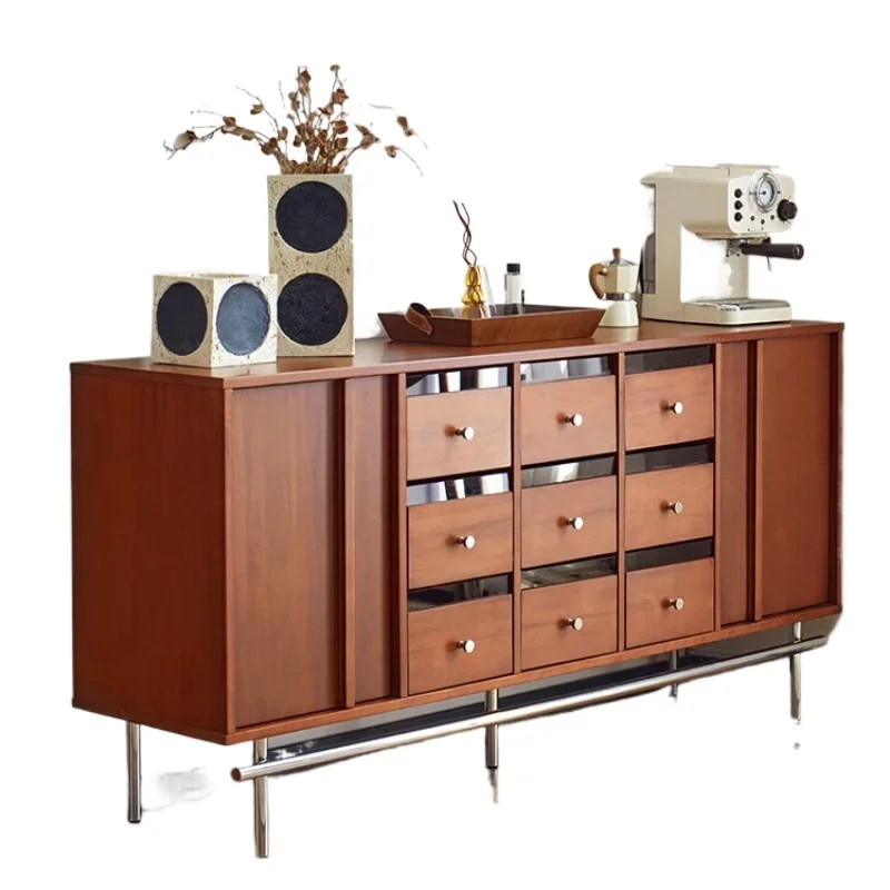 

Locker retro low cabinet small apartment bedside storage cabinet medium antique nine chest cabinet